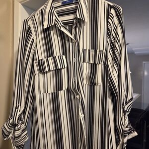 Apt. 9 Monochrome Striped Shirt